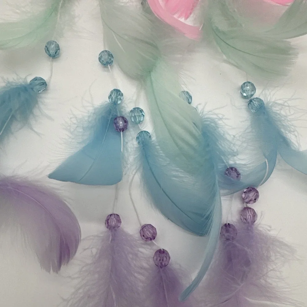 Pastel Colors‎ Dreamcatcher With Feathers And Beads 20